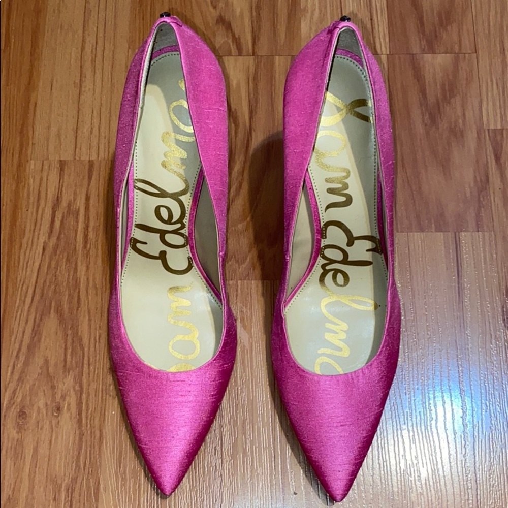 Sam Edelman Hot Pink Satin Shoes